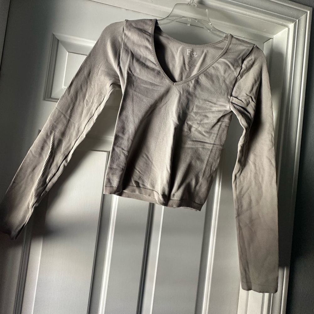 Women's Beige Long Sleeve Top